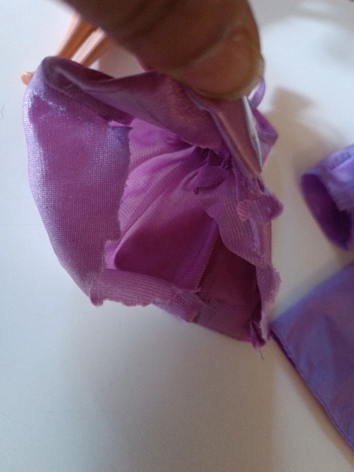 Poupée doll mattel barbie mannequin 2010 blonde hair blond jupe longue purple violet robe sac - photo numéro 9