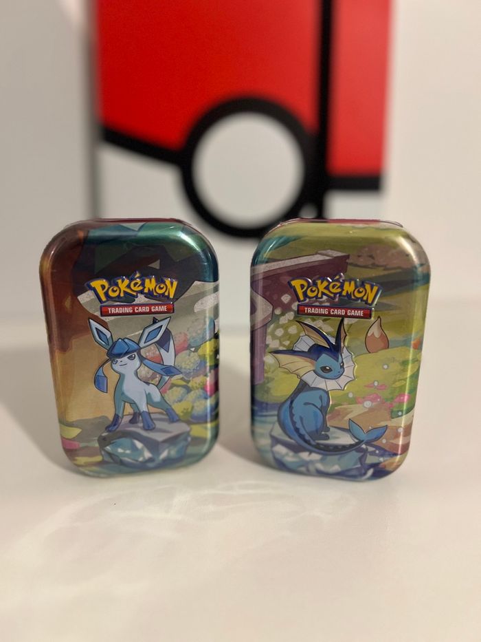 Lot de 2 mini tins évolutions prismatiques ev8.5 Givrali et aquali - photo numéro 1