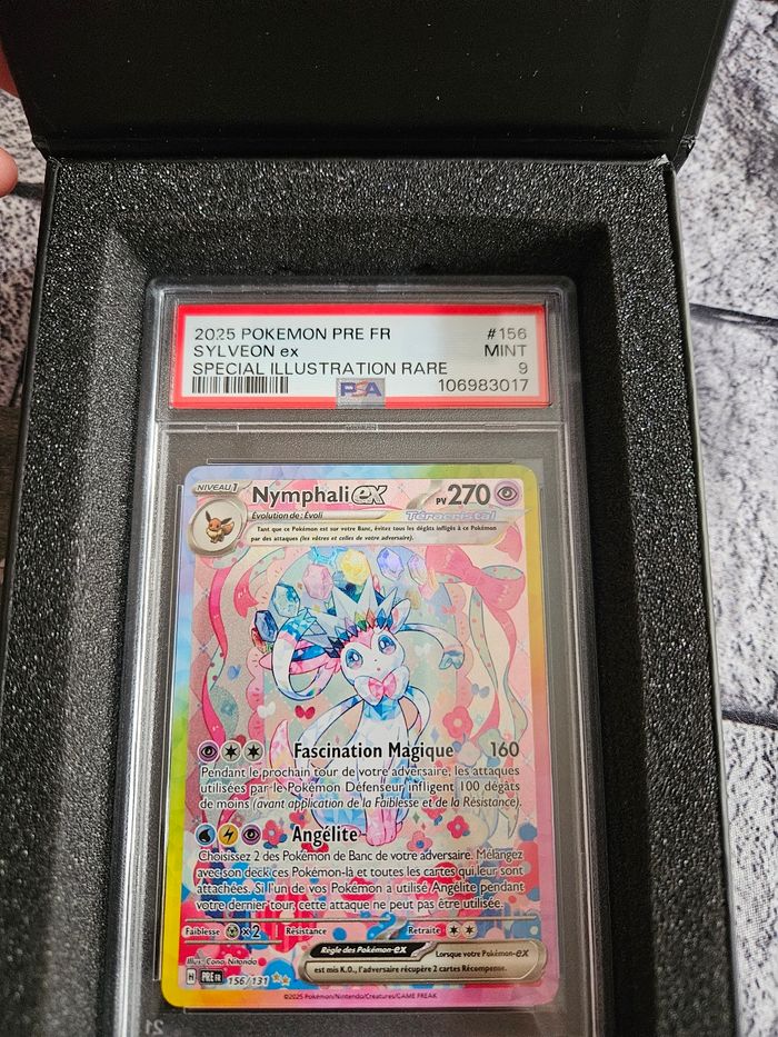 Carte Pokémon gradé Psa neuve Nymphali ex - photo numéro 2