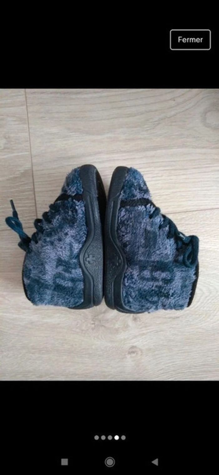 Chaussons cuir velours à lacets gris Bellamy 21 - photo numéro 3