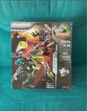 Playmobil - Tyrannosaure et robot géant