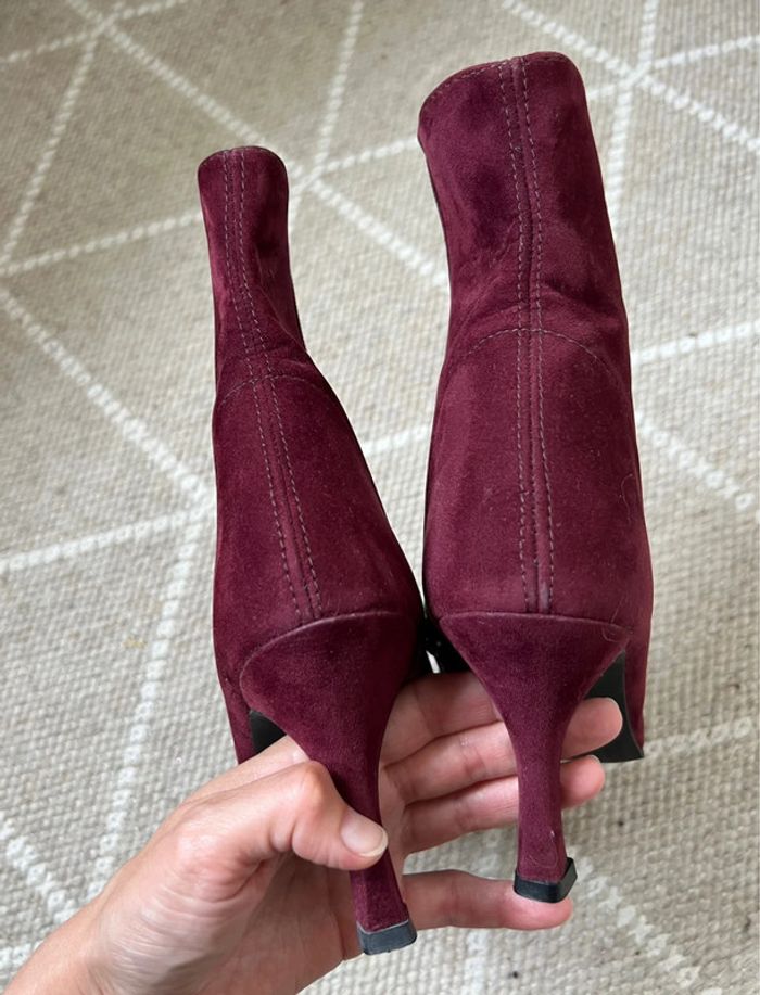 Vintage Lolita Lempicka bottines violine cuir effet daim made in Spain 🇪🇸 papillons - Pointure 39 - photo numéro 6