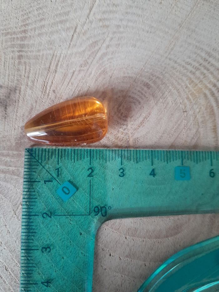 Lot de 50 grosses perles en verre gouttes marron - photo numéro 4
