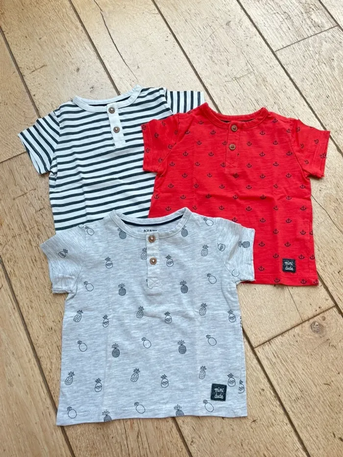Lot teeshirt 9 mois