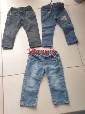 3 pantalons 18 mois