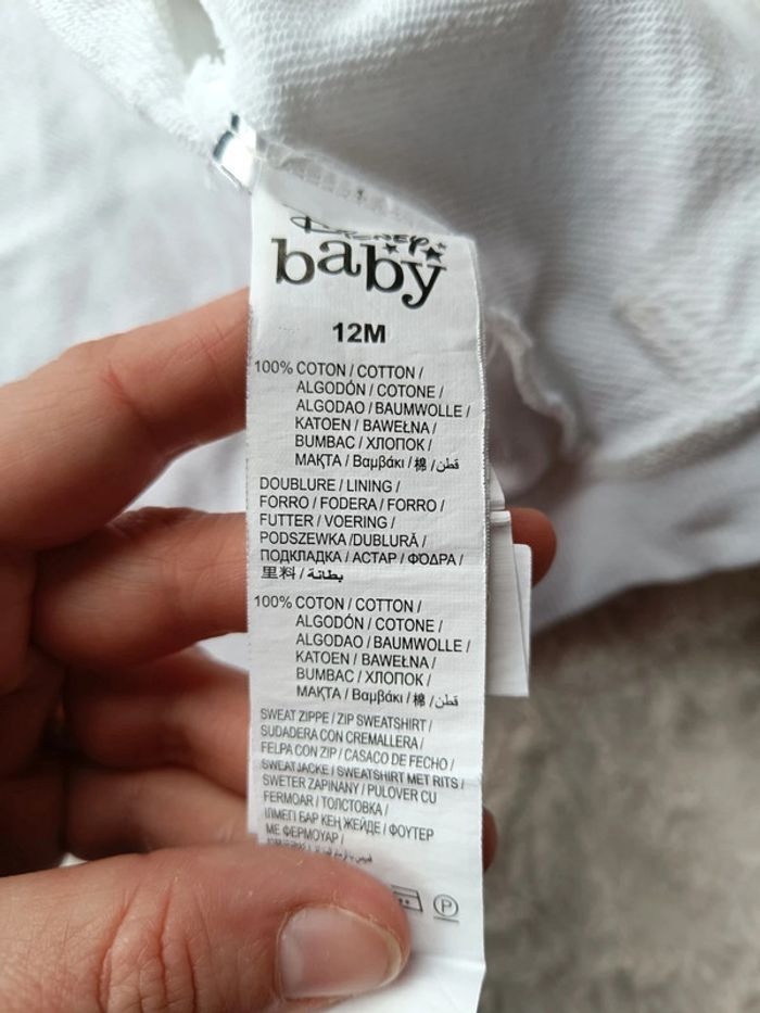 Gilet zippé veste avec capuche Garçon 12 mois Mickey Disney Baby 100% coton - photo numéro 8