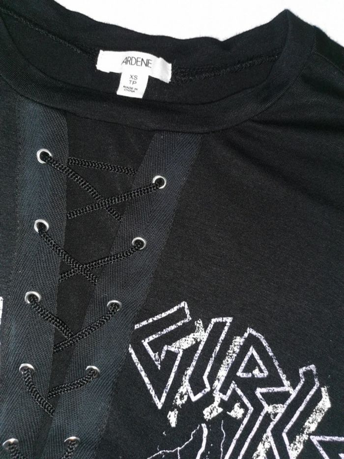 Tee-shirt oversize noir à lacets Guilty Girls Ardene Taille XXS - photo numéro 4