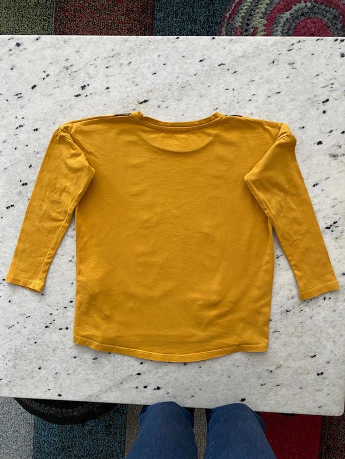 T-shirt manches longues jaune Desigual 9/10ans - photo numéro 4