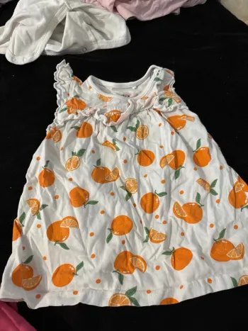 Robe orange bébé fille 6/9 mois