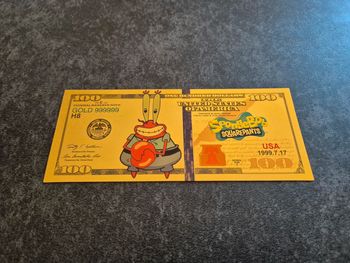 Billet OR à collectionner Bob L'éponge