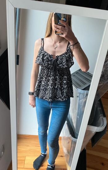 Top noir et blanc motifs