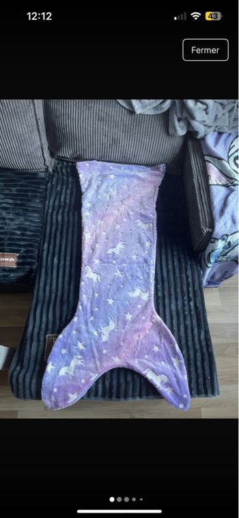 Plaid queue de sirène enfant