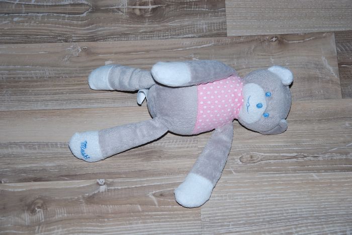 ours ours rose et gris musti mustella pois blancs