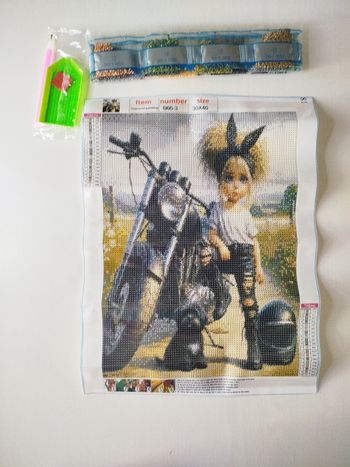 #S340 fillette motard style rock n roll