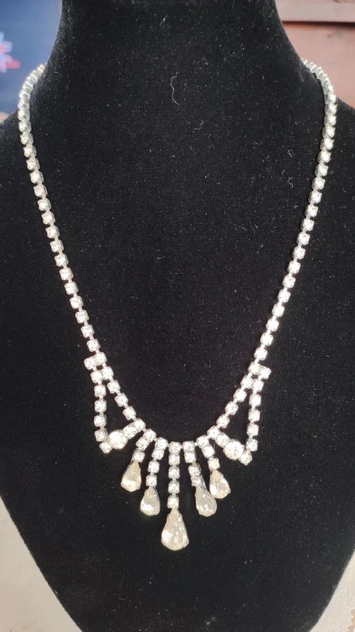 Collier strass vintage - photo numéro 1