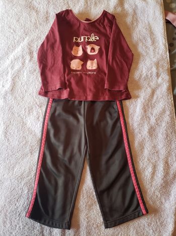 Ensemble tee shirt manche longue jogging