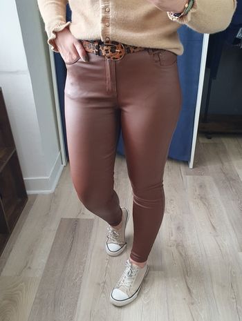Pantalon simili cuir Séville camel Taille 44