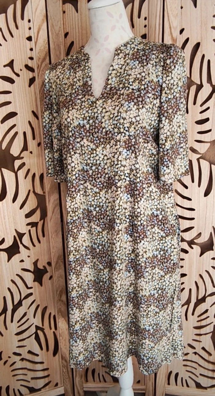 Robe midi fleurie fluide - Taille M/38 - Fransa - photo numéro 4
