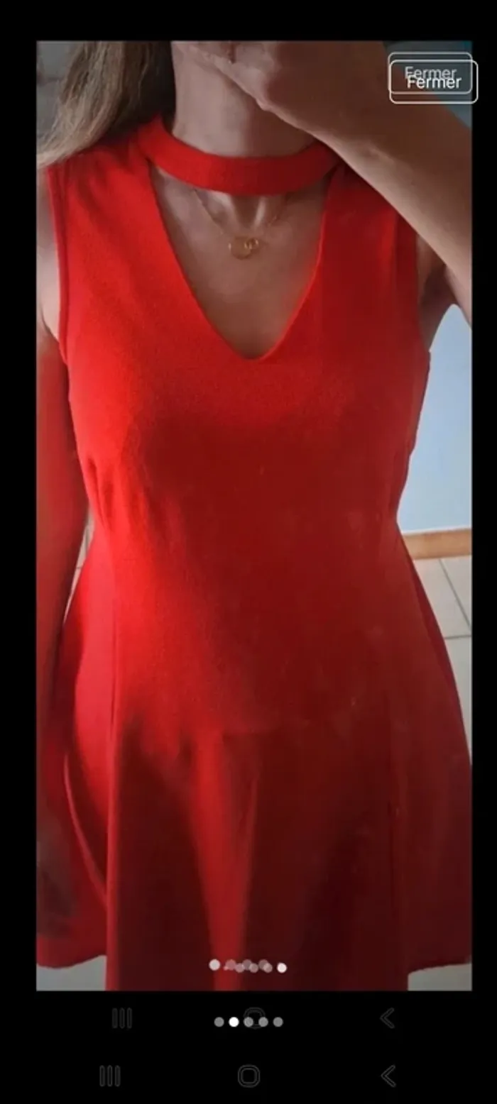 Robe rouge orangée 38/40 - photo numéro 7