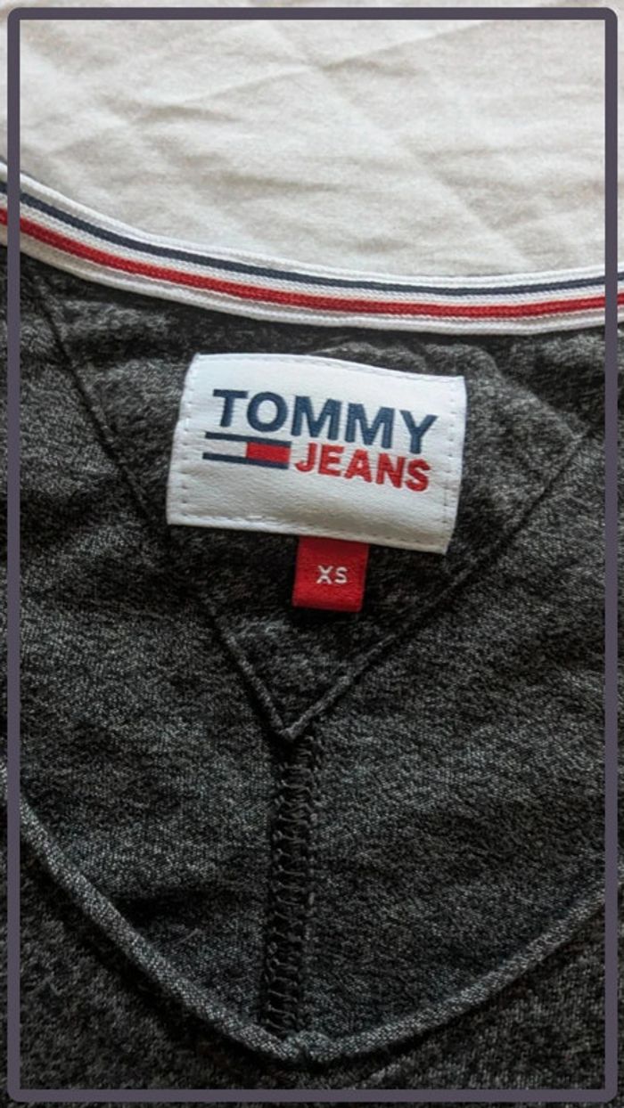 T shirt Tommy Hilfiger taille S homme gris anthracite - photo numéro 6