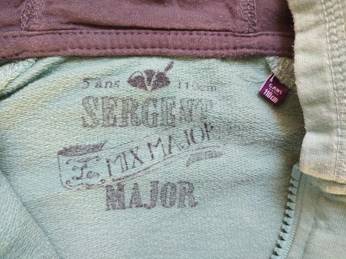 Sweat capuche sergent major 5 ans sunshine vert - photo numéro 6