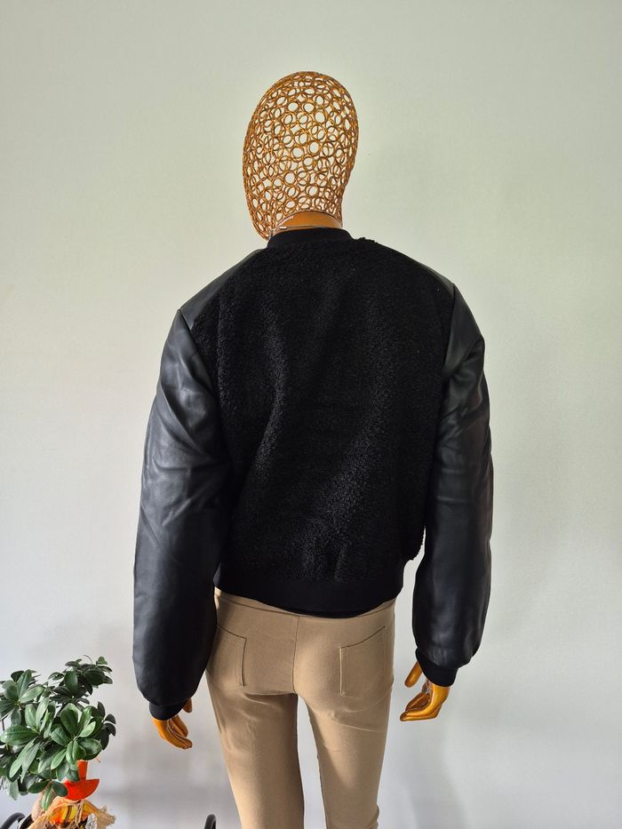 Manteau court Femme Simili-Cuir Noir Taille M/38 - photo numéro 2