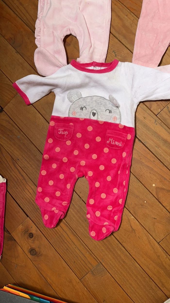 Lot de 5 pyjama fille 1 mois - photo numéro 2