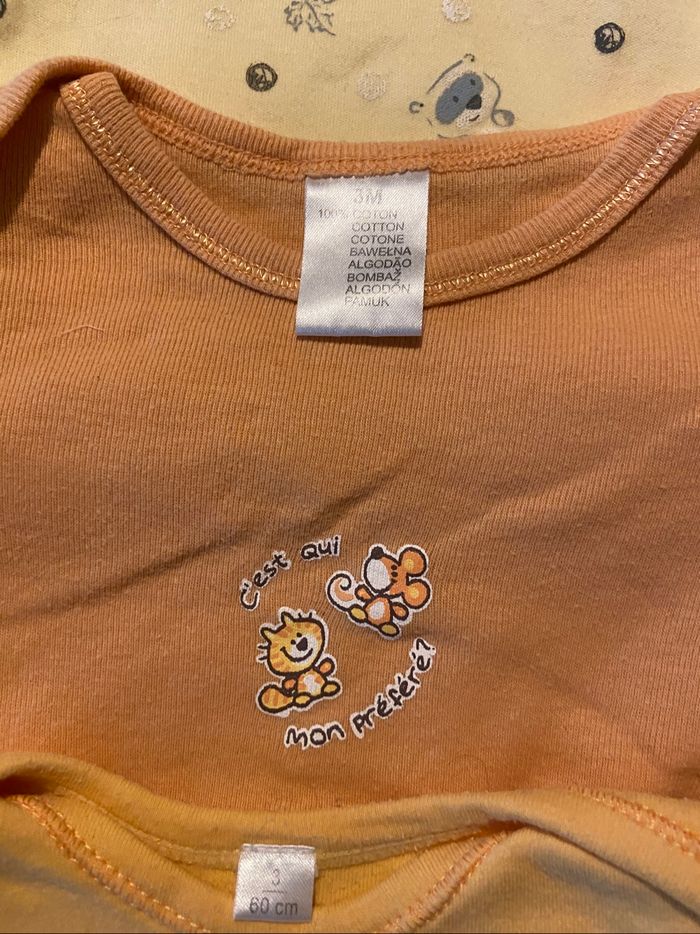 Lot de 5 bodies taille 3 mois - photo numéro 5