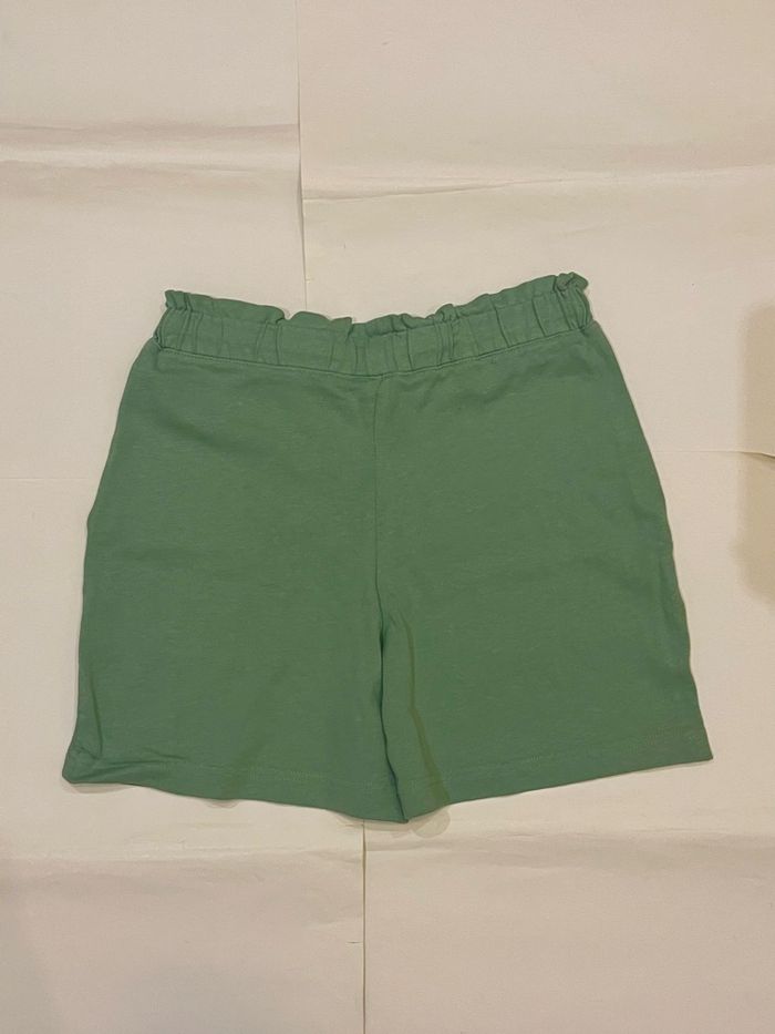 Ensemble vert clair lot sweat zippe à capuche, jogging et short mango taille XS/34 - photo numéro 8