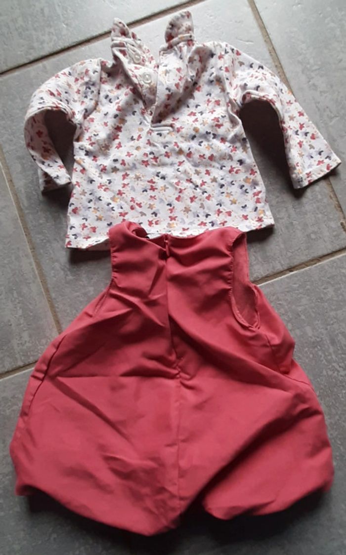 Ensemble robe et tee shirt ml 3mois - photo numéro 2