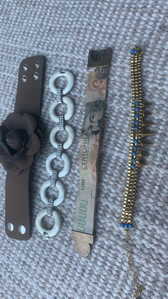 Lot de 4 bracelet thème marron beige adulte