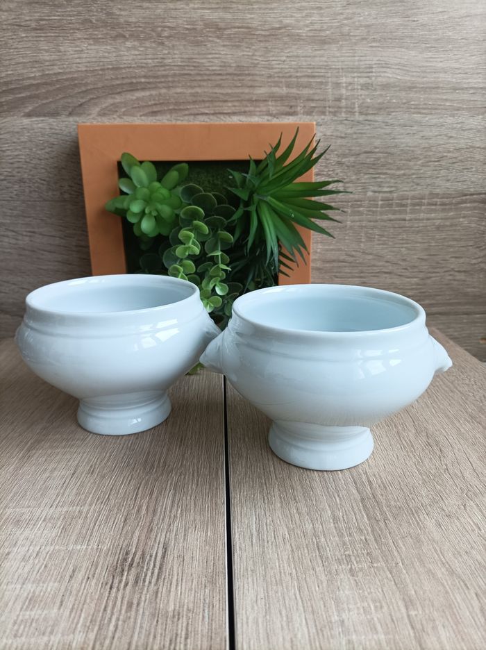 Lot 2 porcelaines blanches - photo numéro 2