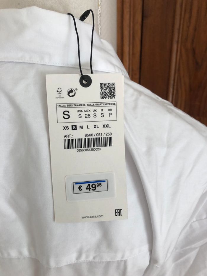 Robe blanche Zara neuve taille S - photo numéro 4