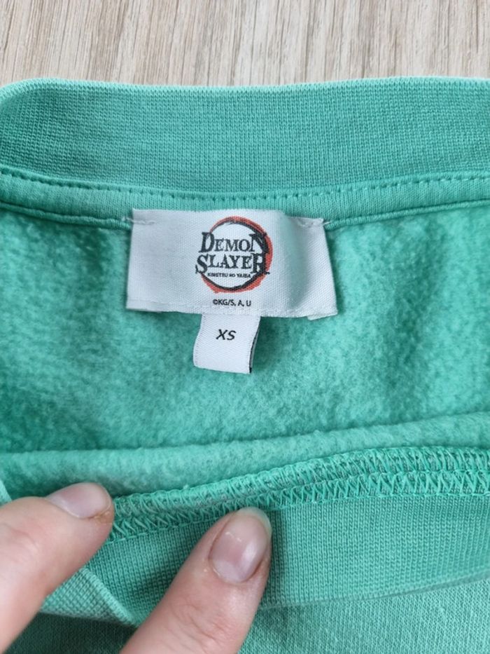 Sweat vert Démon Slayer Femme Taille XS - photo numéro 3