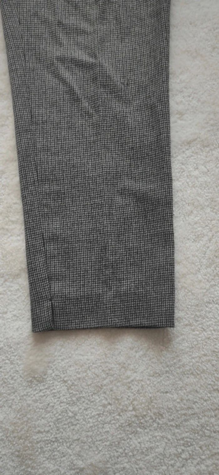 Pantalon droite style Chino Vintage Saint Hilaire 44 motif pieds de poule gris - photo numéro 3