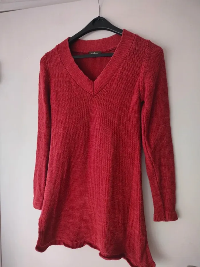 Pull rouge Surkana taille S - photo numéro 6