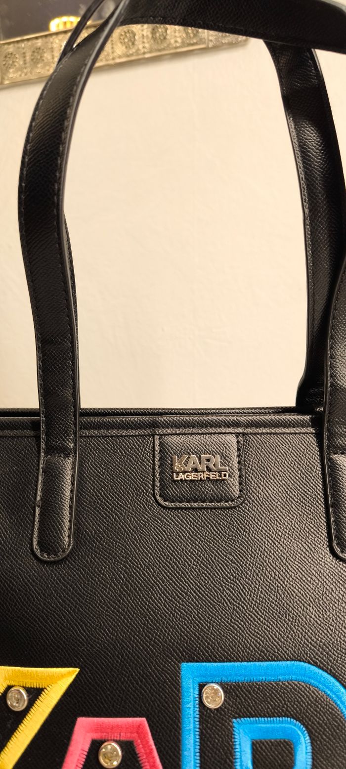 Sac Karl Lagerfeld noir – Modèle avec lettres colorées - photo numéro 6