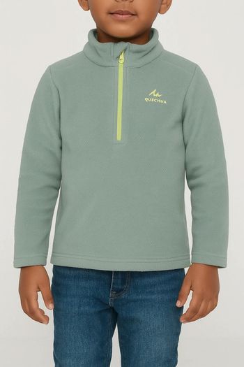 💚 Polaire enfant Quechua vert d'eau taille 2/3 ans.