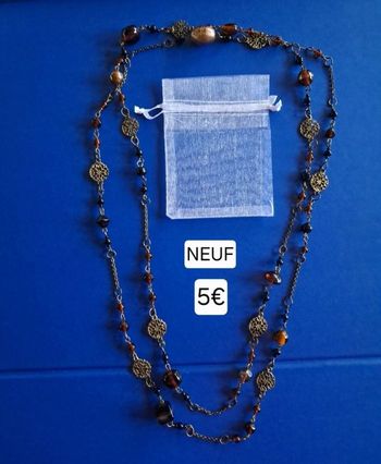 Collier fantaisie long NEUF pour femme ou homme