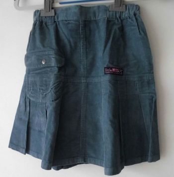 Jupe en velours côtelé bleu - 12 ans 