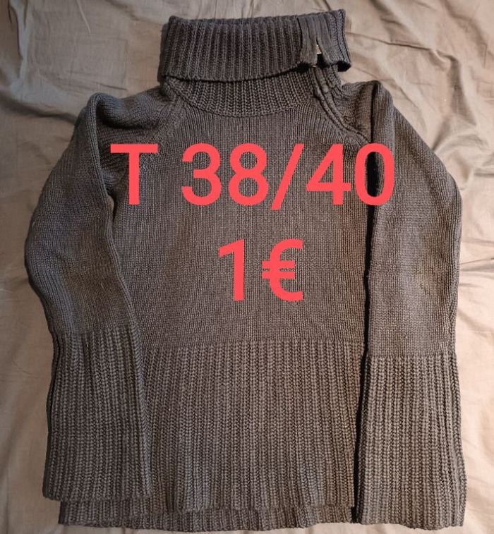 Pull col roulé