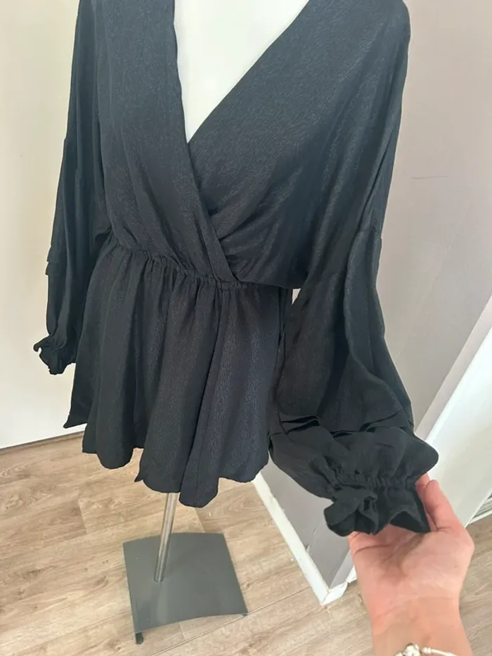 Sezane robe noire, soie modèle pat femme, taille 38 - photo numéro 12