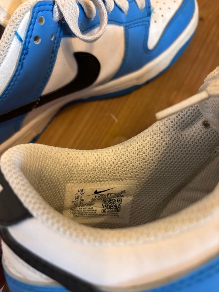 Basket dunk  taille 38 blanche bleue noire Nike - photo numéro 8