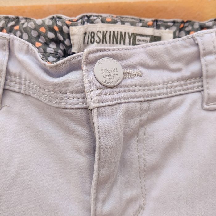Pantalon skinny fille 8 ans mauve gris Okaïdi - photo numéro 5