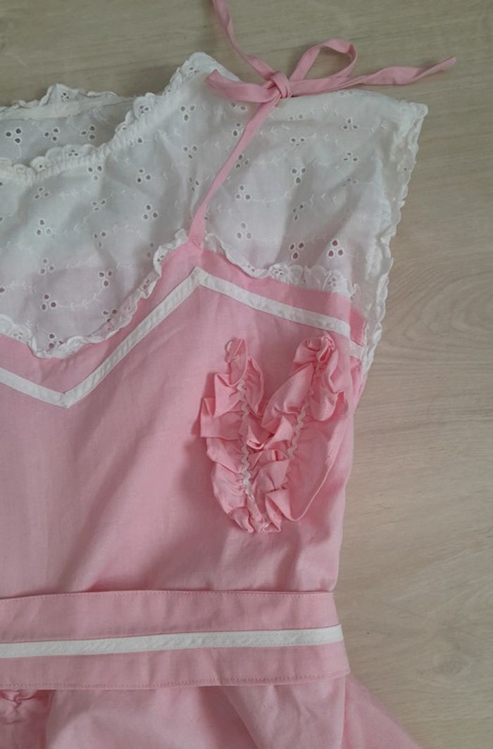 Robe rockabilly rose et dentelle - photo numéro 5