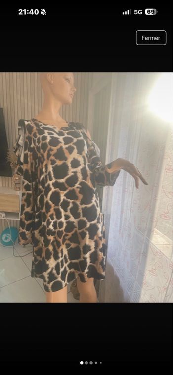 Robe léopard taille 48