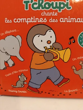 Livre sonore T'choupi chante les comptines d'animaux