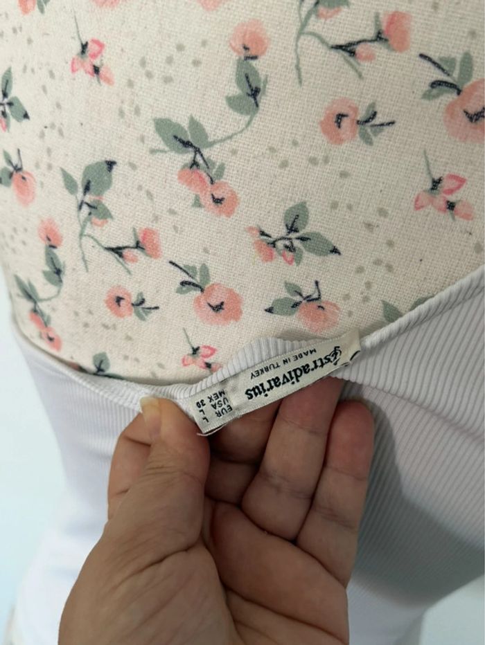 Top asymétrique blanc Stradivarius M - photo numéro 2