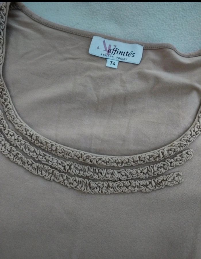 Tee-shirt marron manches courtes femme - photo numéro 5