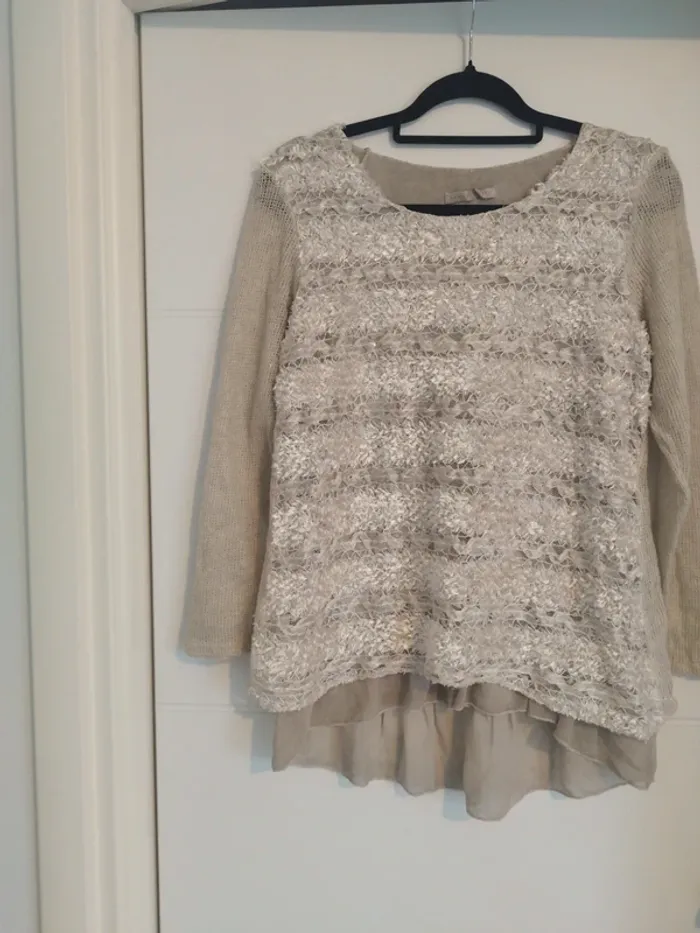 Pull "Armand Thiery" en mohair/acrylique taille 2 - photo numéro 2